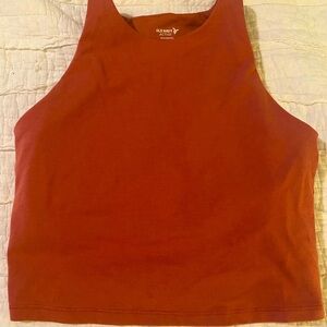 Crop active wear tank with built in sports bra